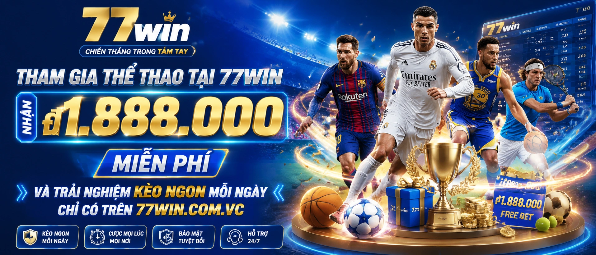 Khu vực thể thao nổi bật trên 77win