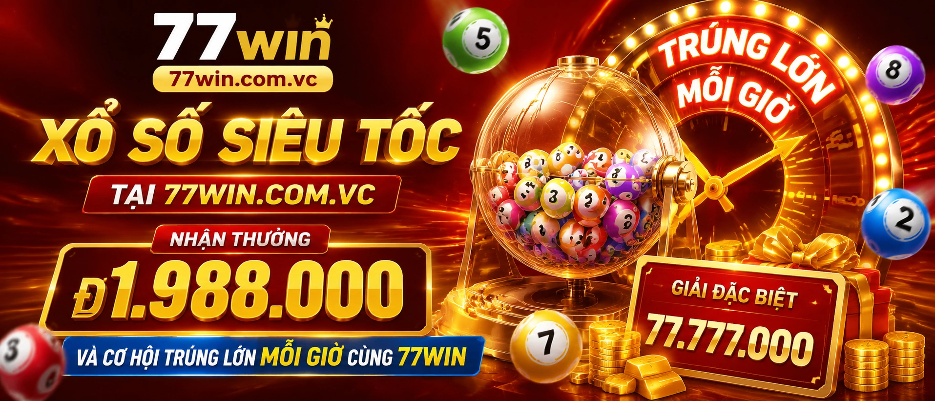 Giao diện tra cứu xổ số trên 77win.com.vc